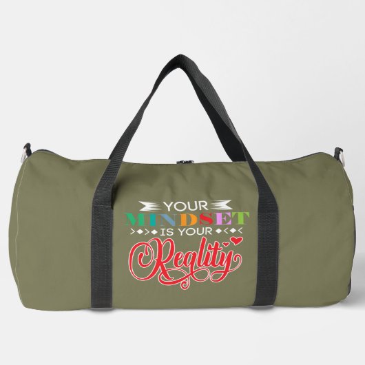 Deine Einstellung Ist Deine Realität Duffle Bag (Vorderseite)