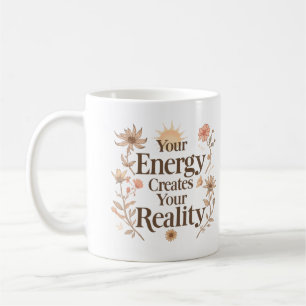 Deine Energie schafft deine Realität Inspiration Kaffeetasse