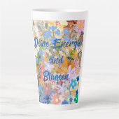 Deine Energie sind Blumen. Milchtasse (Vorderseite)