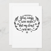 Deine Flügel waren bereit, aber mein Herz war nich Save The Date (Vorne/Hinten)