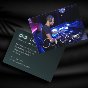 Deine Foto Techno-Musik DJ Visitenkarte
