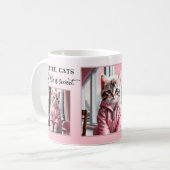 Deine Fotos Funny Cat Sweet Pink Kaffeetasse (Vorderseite Links)