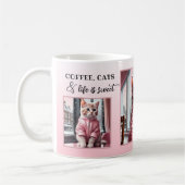 Deine Fotos Funny Cat Sweet Pink Kaffeetasse (Links)