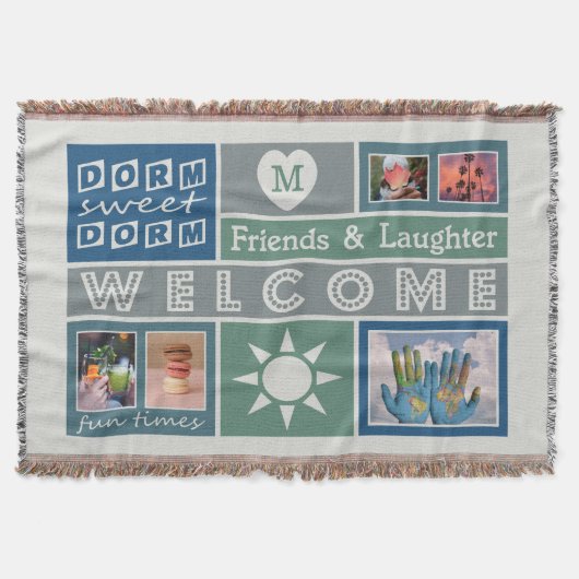 DEINE FOTOS & MONOGRAM Schlafzimmer werfen Decke (Vorderseite)