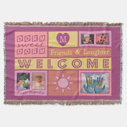 DEINE FOTOS & MONOGRAM Schlafzimmer werfen Decke (Vorderseite)