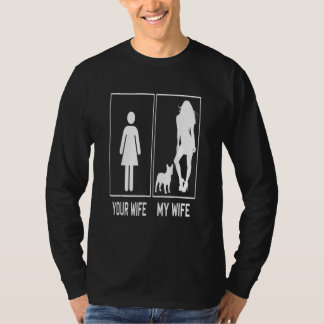 Deine Frau Meine Frau Französische Bulldogge Frenc T-Shirt