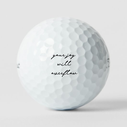 'Deine Freude wird überfließen' Inspirierender chr Golfball (Vorderseite)