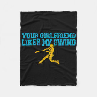 Deine Freundin mag meinen Swing Vintage lustig Bys Fleecedecke