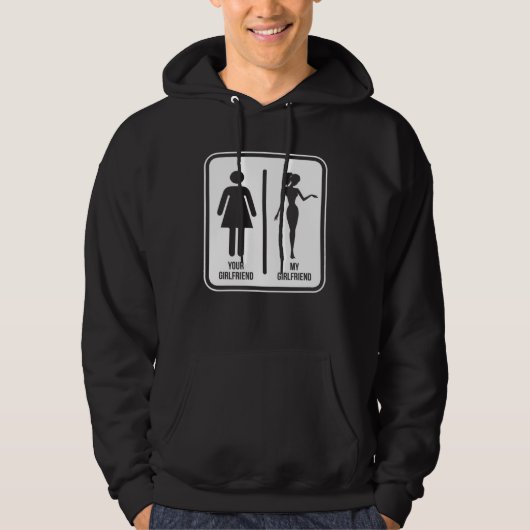 Deine Freundin vs meine Freundin Hoodie (Vorderseite)
