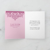 Deine Freundschaft ist ein außergewöhnlicher Segen Karte (Innenseite)