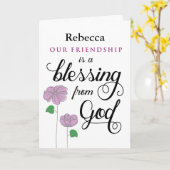 Deine Freundschaft ist ein Segen von Gott Karte (Gelbe Blume)