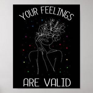 Deine Gefühle sind gültig I Psychische Gesundheit Poster