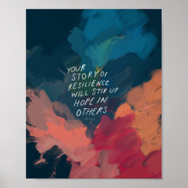 "Deine Geschichte der Widerstandskraft." Poster