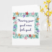 Deine guten Nachrichten hören fühlt sich gut an, G Karte (Gelbe Blume)