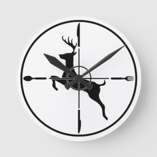 DEINE HUNTER FUNNY JAGD SCHNELLE LEBENSMITTEL  RUNDE WANDUHR