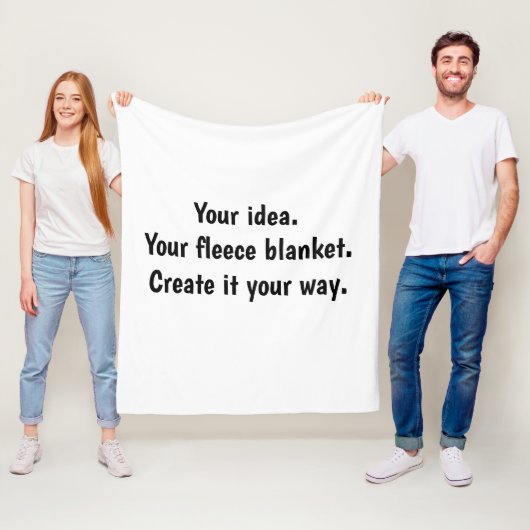 Deine Idee. Deine Decke. Gestalte sie Fleecedecke (Beispiel)