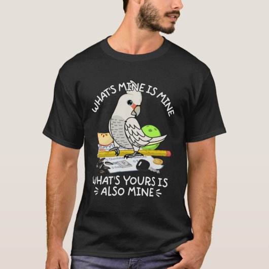 Deine ist meine Papagei I Goffins Cockatoo T-Shirt (Vorderseite)