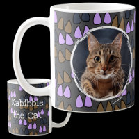 Deine Katze auf einer grauen Kaffee-Tasse