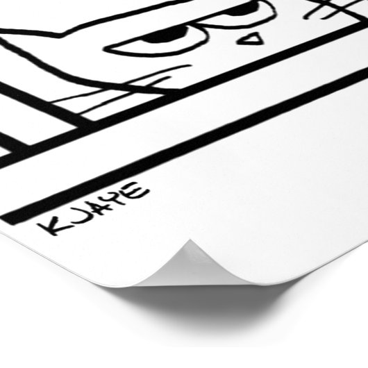 Deine Katze mag diese andere Katze nicht Poster (Ecke)