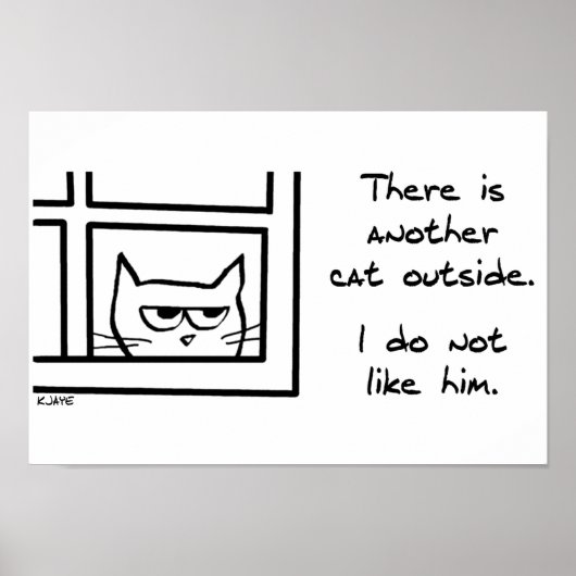Deine Katze mag diese andere Katze nicht Poster (Vorne)