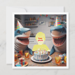 Deine Kinder-Shark-Birthday-Party, Shark-Bday Karte