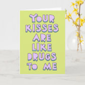 Deine Küsse sind wie Drogen für mich, das Geständn Karte (Gelbe Blume)