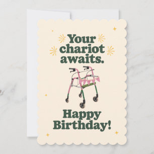 Deine Kutsche wartet Funny Geburtstag zum Älterwer Feiertagskarte