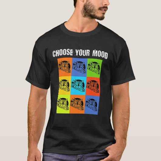 Deine Laune zum Wählen   Grumpy Rude Cat Theme T-Shirt (Vorderseite)