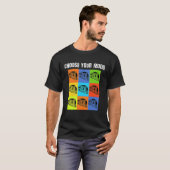 Deine Laune zum Wählen   Grumpy Rude Cat Theme T-Shirt (Vorne ganz)