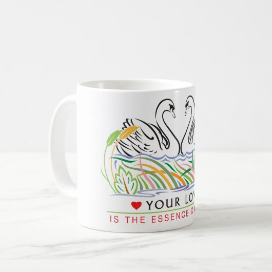 Deine Liebe ist die Essenz meiner klassischen Tass Kaffeetasse (Vorderseite Links)