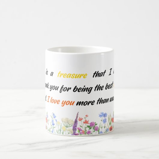 Deine Liebe ist ein Schatz, den ich für immer hoch Kaffeetasse (Mittel)