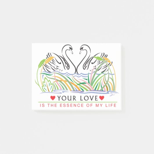 Deine Liebe ist wesentlich Post-it Klebezettel (Vorderseite)
