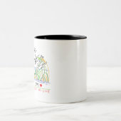 Deine Liebe ist wesentlich Zweifarbige Tasse (Mittel)