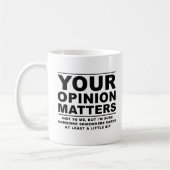 Deine Meinung (passt nicht) spielt eine Rolle Kaffeetasse (Links)