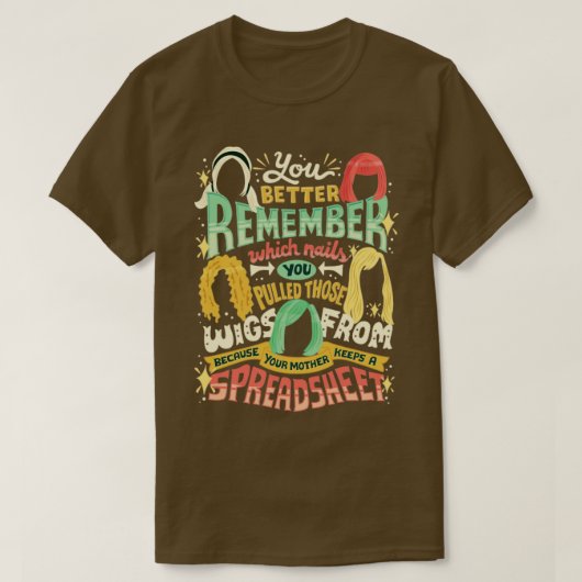 Deine Mutter führt eine Tabellenkalkulation T-Shirt (Design vorne)