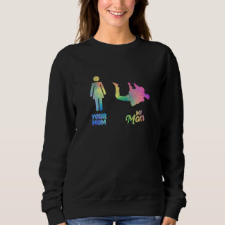 Deine Mutter Meine Mama Fallschirmspringer Mutter  Sweatshirt