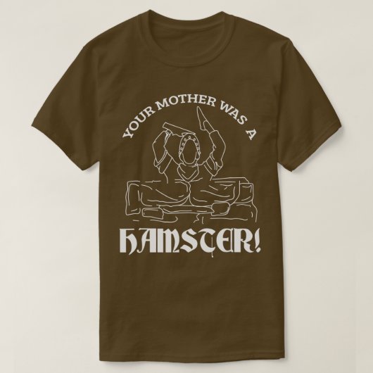 Deine Mutter war ein Hamster-lustiger britischer S T-Shirt (Design vorne)