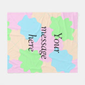 Deine Nachricht hier Textname Boho farbenfroh rost Fleecedecke (Vorderseite (Horizontal))