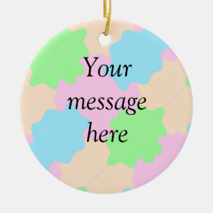 Deine Nachricht hier Textname Boho farbenfroh rost Keramik Ornament