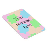 Deine Nachricht hier Textname Boho farbenfroh rost Magnet (Rechte Seite)