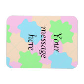 Deine Nachricht hier Textname Boho farbenfroh rost Magnet (Horizontal)