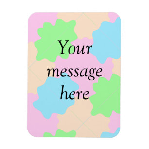 Deine Nachricht hier Textname Boho farbenfroh rost Magnet