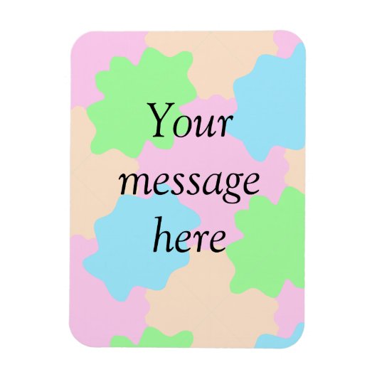 Deine Nachricht hier Textname Boho farbenfroh rost Magnet (Vertikal)