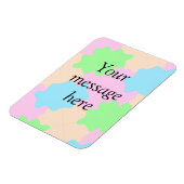 Deine Nachricht hier Textname Boho farbenfroh rost Magnet (Linke Seite)