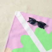 Deine Nachricht hier Textname Boho farbenfroh rost Strandtuch (Beispiel)
