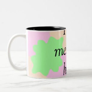 Deine Nachricht hier Textname Boho farbenfroh rost Zweifarbige Tasse