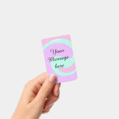 Deine Nachricht hier Textname Monogramm rosa Paste Ausweis (Handheld)