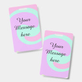 Deine Nachricht hier Textname Monogramm rosa Paste Ausweis (Vorder- & Rückseite)