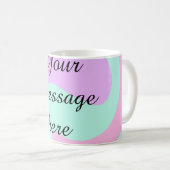 Deine Nachricht hier Textname Monogramm rosa Paste Kaffeetasse (VorderseiteRechts)