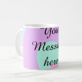 Deine Nachricht hier Textname Monogramm rosa Paste Kaffeetasse (Vorderseite Links)